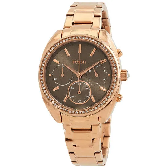 Watches JMS always Original Fossil Vale Chronograph Quartz Crystal Brown Dial Ladies Watch BQ3659 Watches JMS always Original Fossil Vale Chronograph Quartz Crystal Brown Dial Ladies Watch BQ3659