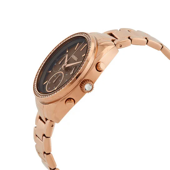 Watches JMS always Original Fossil Vale Chronograph Quartz Crystal Brown Dial Ladies Watch BQ3659 Watches JMS always Original Fossil Vale Chronograph Quartz Crystal Brown Dial Ladies Watch BQ3659