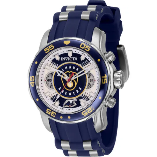 Watches JMS always Original Invicta MLB Milwaukee Brewers Chronograph GMT Quartz Ladies Watch 42874 Watches JMS always Original Invicta MLB Milwaukee Brewers Chronograph GMT Quartz Ladies Watch 42874