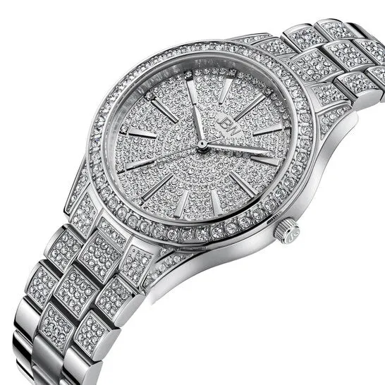 Watches JMS always Original JBW Cristal 34 Quartz Diamond Silver Dial Ladies Watch J6383C Watches JMS always Original JBW Cristal 34 Quartz Diamond Silver Dial Ladies Watch J6383C