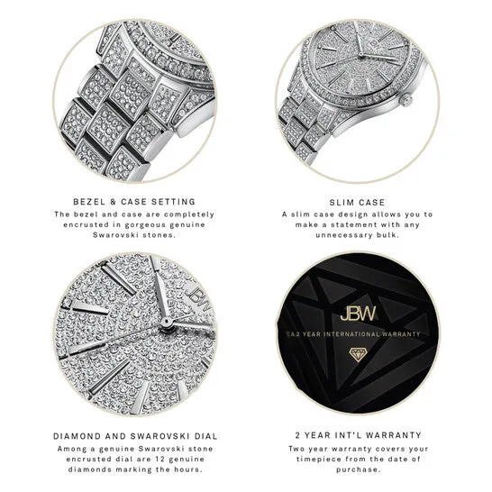 Watches JMS always Original JBW Cristal 34 Quartz Diamond Silver Dial Ladies Watch J6383C Watches JMS always Original JBW Cristal 34 Quartz Diamond Silver Dial Ladies Watch J6383C